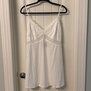 White a-line bridal PJ slip